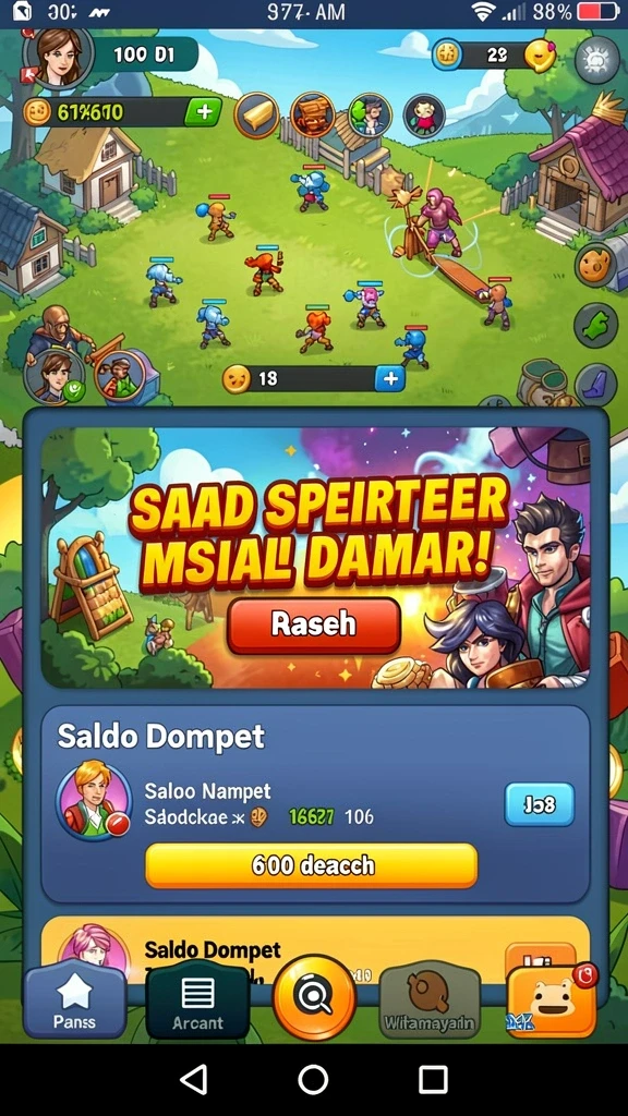 dna777 - Grafik yang memukau dengan efek visual yang menarik.